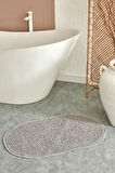 Karaca Home Vista Oval Paspas 90x60 cm Gri