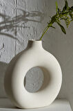 Karaca Home Lonny Beyaz Vazo 17, 5 Cm