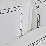 Karaca Home White Colllection Diane Beyaz Çift Kişilik Nakışlı Percale Nevresim Takımı