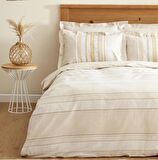 Karaca Home Keira %100 Pamuk Çift Kişilik Nevresim Takımı Bej