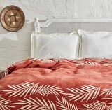 Karaca Home Leaf Terracota Tek Kişilik Pamuk Battaniye