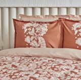 Karacahome Patrisa Terracotta %100 Pamuk Çift Kişilik Nevresim Takımı