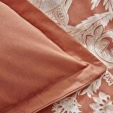 Karacahome Patrisa Terracotta %100 Pamuk Çift Kişilik Nevresim Takımı