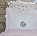 Karaca Home Fayette Pudra Çift Kişilik Nakışlı Nish Set