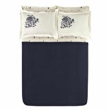 Karaca Home Fioris Mavi Çift Kişilik Nakışlı Nish Set