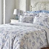 Karaca Home Parisien Çift Kişilik Percale Nevresim Takımı Mavi