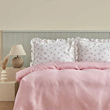 Karaca Home Lidya %100 Pamuk Tek Kişilik Pike Takımı Pudra