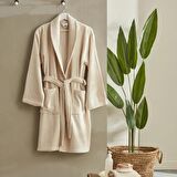 Karaca Home Andy %100 Pamuk Bornoz Seti L/XL Bej