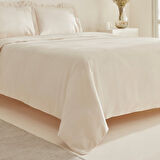Karaca Home White Collection Felves %100 Pamuk Çift Kişilik Nevresim Takımı Bej