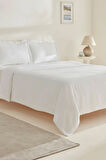 Karaca Home White Collection Felves %100 Pamuk King Size Nevresim Takımı Beyaz