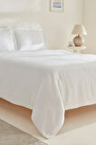 Karaca Home White Collection Felves %100 Pamuk King Size Nevresim Takımı Beyaz
