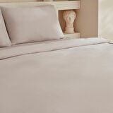 Karaca Home White Collection Vinas 80 Tel %100 Pamuk Çift Kişilik Saten Biyeli Nevresim Takımı Açık Gri
