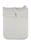 Karaca Home White Collection Minas 94 Tel %100 Pamuk Saten Çift Kişilik Nevresim Takımı Çizgili Beyaz