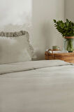 Karaca Home Pure Ruffle %100 Pamuk Çift Kişilik Nevresim Takımı Adaçayı