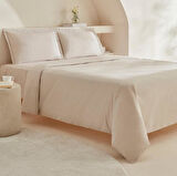 Karaca Home White Collection Lavin %100 Pamuk Çift Kişilik Nevresim Takımı Bej