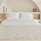 Karaca Home White Collection Lavin %100 Pamuk Çift Kişilik Nevresim Takımı Beyaz