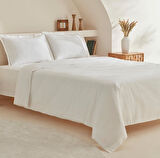 Karaca Home White Collection Lavin %100 Pamuk Çift Kişilik Nevresim Takımı Beyaz