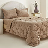 Karaca Home Cowrie Çift Kişilik Luxury Comfort Set/Uyku Seti Bej