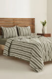 Sarah Anderson Barlet Çift Kişilik Comfort Set/Uyku Seti Çizgili Yeşil