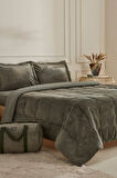 Karaca Home Flufy Çift Kişilik Soft Dream Comfort Set/Uyku Seti Haki