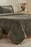 Karaca Home Flufy Çift Kişilik Soft Dream Comfort Set/Uyku Seti Haki