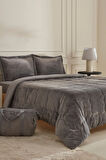 Karaca Home Flufy Tek Kişilik Soft Dream Comfort Set/Uyku Seti Antrasit 