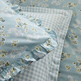 Karaca Home Carlo %100 Pamuk Tek Kişilik Nevresim Takımı Mavi