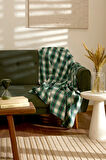 Karaca Home Flanel Throw Tv Battaniyesi Koyu Bej/Yeşil