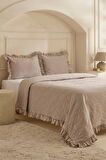 Karaca Home White Collection Tyra %100 Pamuk Çift Kişilik Yatak Örtüsü Bej