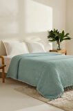 Karaca Home Mady %100 Cotton Waffle Çift Kişilik Tek Pike Mavi