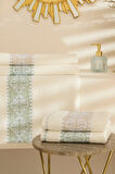 Karaca Home Cozy Bath Jakarlı %100 Pamuk 4 Parça Hamam Seti Yeşil-Bej 