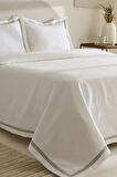 Karaca Home White Collection Doris %100 Pamuk Çift Kişilik Yatak Örtüsü Takımı Gri