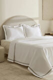 Karaca Home White Collection Doris %100 Pamuk Çift Kişilik Yatak Örtüsü Takımı Gri