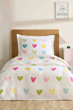 Karaca Home Young Color Heartz %100 Pamuk Tek Kişilik Pike Takımı