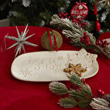 Karaca Home New Year Yılbaşı Let It Snow Dekoratif Tabak 31,6x17x2,9 cm