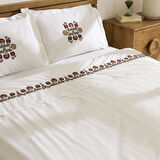 Karaca Home Nubea Nakışlı Çift Kişilik Nevresim Takımı Beyaz