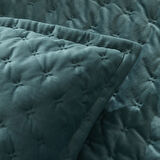 Karaca Home Granel Çift Kişilik Kadife Yatak Örtüsü Petrol