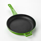 Lava Döküm Kızartma Tavası, Metal Saplı. Çap(Ø)20cm.  - Yeşil