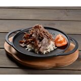 Lava Döküm Saç Kavurma Tavası, Metal Kulplu. Çap(Ø)20cm.