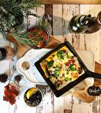 Lava Döküm Mini Izgara Tava, Saplı, Kare, Ölçü 16x16cm.