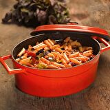 Lava Döküm Oval Tencere. Trendy Serisi Ölçü 21x25cm.