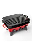Lava Döküm Mangal Seti Kırmızı 36 X 45 cm LV MNG 3645 R