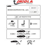Hakpol Skoda OCTAVIA II Hatchback, Station Wagon 06/2004 - 01/2013 Çeki Demiri