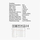 Magicvoice M-51/B 80W RMS 8 Ohm 51Mm Profesyonel Hoparlör Tweeter Driver Ünitesi