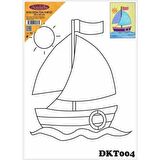 DKT004 desenli tuval kompozit boyama 25x35 cm