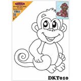 DKT010 desenli tuval kompozit boyama 25x35 cm