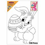 DKT022 desenli tuval kompozit boyama 25x35 cm