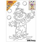 DKT023 desenli tuval kompozit boyama 25x35 cm