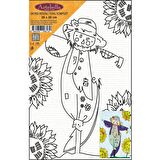 DKT053 desenli tuval kompozit boyama 20x30 cm