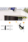 Greentech Güneş Enerjili Hareket Sensörlü, 3 Taraflı 171 Cob Led Aydınlatma / GT-SL15